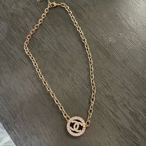 Chanel button choker